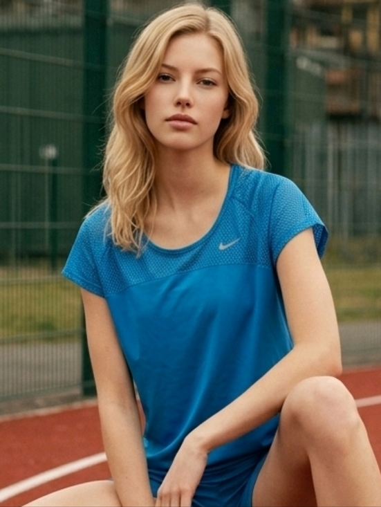 Nike Tops - NWT Nike Running Women's Short Sleeve Blue Top ~sz Large